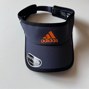 ADIDAS AEROREADY MENS  ADJUSTABLE VISOR BLUE BLACK WITH REFLECTIVE LOGO NEW